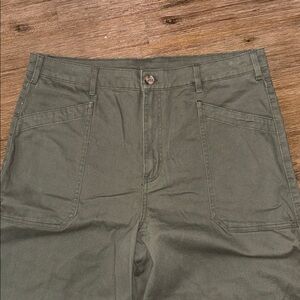 Joe Fresh Dark Green Wide Leg Pants